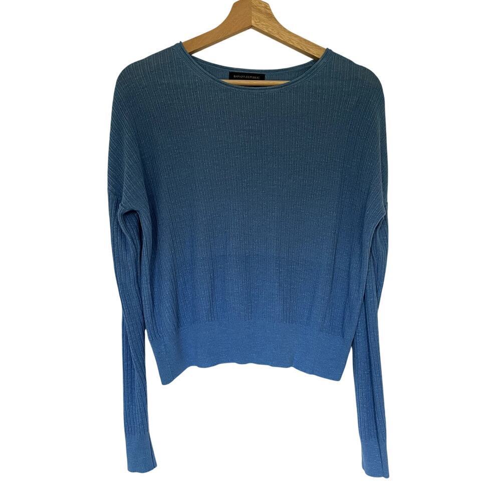 Banana Republic blue knit sweater casual women's size XS warm fall top